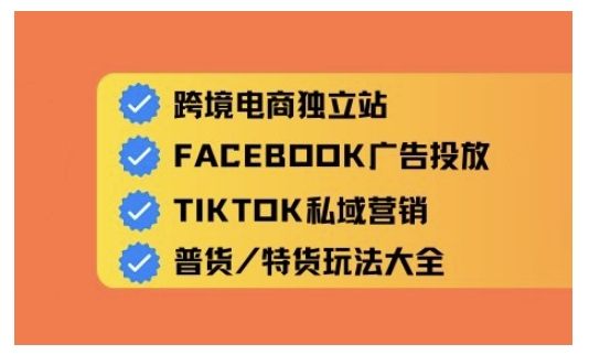 跨境电商独立站及全域流量营销,从0基础快速入门并精通跨境电商运营-风淘社