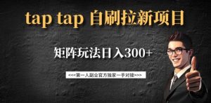 taptap拉新自刷项目,一个新用户14元,矩阵玩法日入300+-风淘社