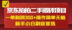 京东拍拍二手搬砖项目，一单纯利润3张，操作简单，小白兼职副业首选-风淘社