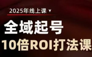 2025全域起号10倍ROI打法课,助你提升直播间的投资回报率-风淘社
