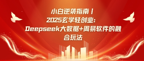 小白逆袭指南,2025玄学轻创业:Deepseek大数据+周易算法的融合玩法-风淘社