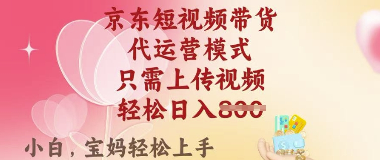 京东短视频带货,2025翻身项目,只需上传视频,单月稳定变现8k+【揭秘】-风淘社