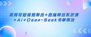 视频号短视频带货+直播带货系统课+AI+Deep-Seek书单带货-风淘社