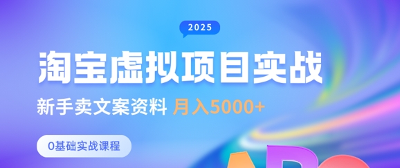 淘宝虚拟项目垂直玩法,新手卖文案资料,月入5k+-风淘社