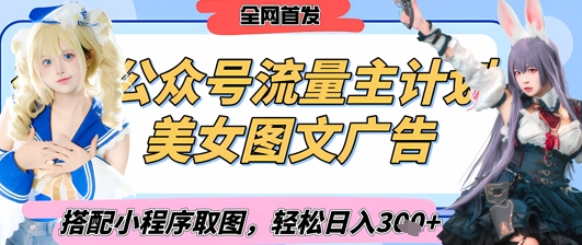 2025最新公众号美女图文流量主计划,搭配小程序取图轻松日入3张+(全网首发)-风淘社