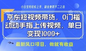 京东短视频代运营,不需要拍剪视频,不需要直播,全程喂饭,小白轻松上手,稳定月入8k【揭秘】-风淘社