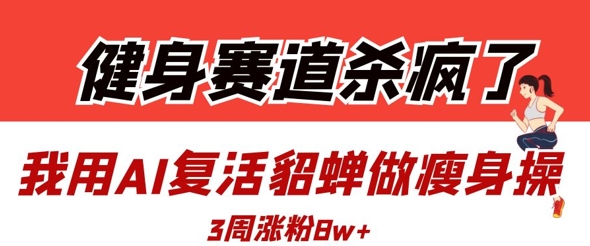 健身赛道杀疯了?我用AI复活貂蝉做瘦身操,3周涨粉8W-风淘社