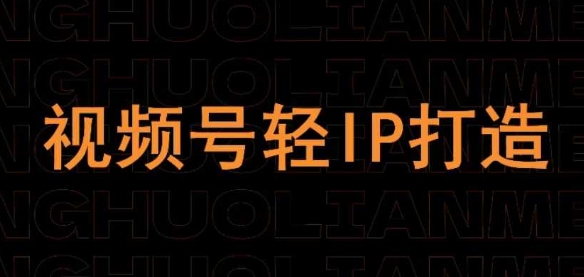 视频号线上课程，视频号轻IP打造-风淘社