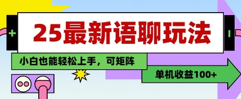25年最新语聊玩法，纯手工，单机收益100+，小白也能轻松上手，可矩阵操作-风淘社