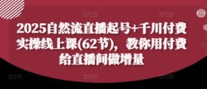 2025自然流直播起号+千川付费实操线上课(62节)，教你用付费给直播间做增量-风淘社