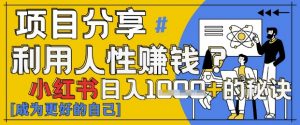 小红书日入1k+？揭秘人性洞察力，小白3分钟上手，点赞爆棚！-风淘社
