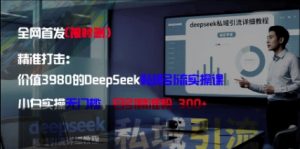 精准打击:价值3980的DeepSeek私域引流实操课,小白实操无门槛,日引精准粉300+-风淘社