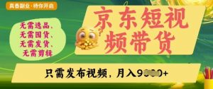 京东短视频带货，开启零门槛躺Z新时代【揭秘】-风淘社