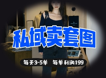 私域卖套图每天3-5单，每单利润99-风淘社
