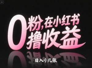 0粉在小红书撸收益,日入几张-风淘社