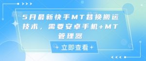 5月最新快手MT替换搬运技术，需要安卓手机+MT管理器-风淘社
