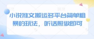 小说推文搬运多平台简单粗暴的玩法，听话照做即可-风淘社