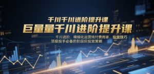 巨量千川进阶提升课，千川进阶、精细化运营纯付费商家、投放技巧、顶级投手必备的阶段性投放策略-风淘社