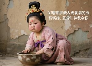 AI唐朝胖美人夫妻搞笑涨粉实操,五分钟教会你-风淘社