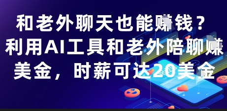 和老外聊天也能挣钱?利用AI工具和老外陪聊挣美金,时薪可达20刀-风淘社