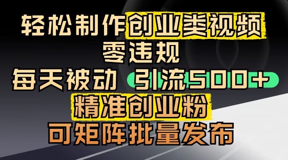 抖音引流创业粉，几分钟一个视频，非常暴力，小白直接可上手操作-风淘社