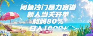 闲鱼冷门暴力赛道,新人当天开单,利润80%,日入几张,长期可做【揭秘】-风淘社