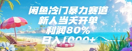 闲鱼冷门暴力赛道,新人当天开单,利润80%,日入几张,长期可做【揭秘】-风淘社
