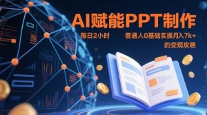 AI赋能PPT制作,每日2小时,普通人0基础实操月入7k+ 的变现攻略-风淘社