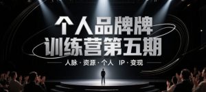 个人品牌训练营第五期,人脉·资源·个人IP·变现-风淘社