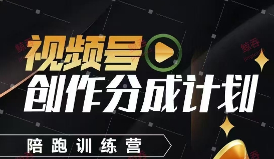 视频号创作分成计划陪跑训练营,手把手教会你如何制作视频,细水长流型项目-风淘社