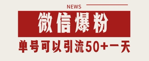 微信爆粉,私域暴力引流打法日引千粉 单号日进50+【揭秘】-风淘社