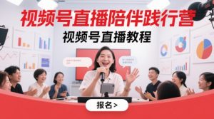 视频号直播陪伴践行营,视频号直播教程-风淘社