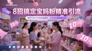 8招搞定宝妈粉精准引流，精准引流10万本地母婴粉，多渠道流量爆破玩法-风淘社