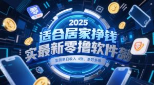 适合居家挣钱2025最新零撸软件，实测单日收入4张，多劳多得 一部手机即可操作【揭秘】-风淘社
