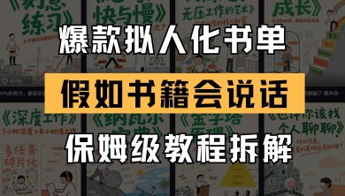 最新爆款拟人化书单玩法,假如书籍会说话,保姆级教程-风淘社