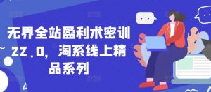 无界全站盈利术密训22.0,淘系线上精品系列-风淘社