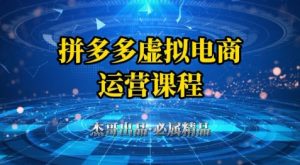 拼多多虚拟资料项目,从起店到出单全套系列教程,从0到1小白也可以轻松上手-风淘社