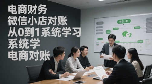电商财务微信小店对账,从0到1系统学习电商对账-风淘社
