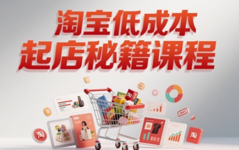 淘宝低成本起店系统课,助你快速起店,实现弯道超车-风淘社