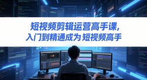 短视频剪辑运营高手课,入门到精通成为短视频高手-风淘社