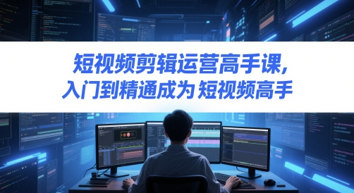 短视频剪辑运营高手课,入门到精通成为短视频高手-风淘社