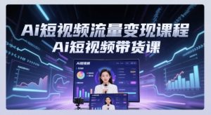 Ai短视频流量变现课程，Ai短视频带货课-风淘社