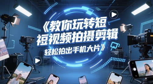 教你玩转短视频拍摄剪辑，轻松拍出手机大片-风淘社