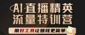 AI直播精英官方特训营，直播底层逻辑和ai实操技巧，用好工具让挣米更简单-风淘社