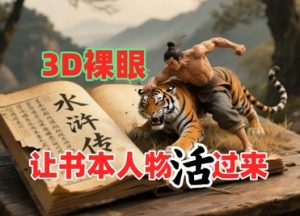 书本人物裸眼3D视频，新的玩法，流量超猛，保姆级教程-风淘社