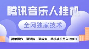 2025腾讯音乐挂G项目,全网独家技术,全新玩法,轻松月入5k+【揭秘】-风淘社