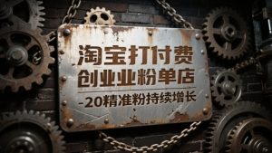 淘宝打付费创业粉单店每天稳定10-20精准粉持续增长【揭秘】-风淘社