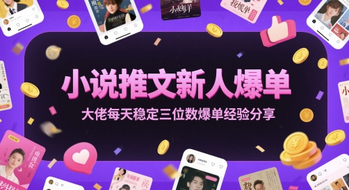 小说推文新人爆单大佬每天稳定三位数爆单经验分享-风淘社