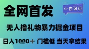 全网首发,无人直播撸礼物暴力掘金项目,小白可玩,日入1k+ 门槛低,当天拿结果【揭秘】-风淘社