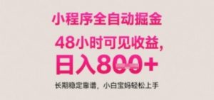 小程序自动挂G打金,无任何技术要求,没有时间限制,日入多张+长期稳定靠谱【揭秘】-风淘社